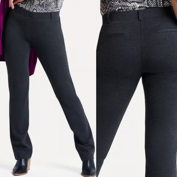 Betabrand Straight-Leg Classic Dress Pant Yoga Pant Charcoal Grey size Large - Picture 1 of 13